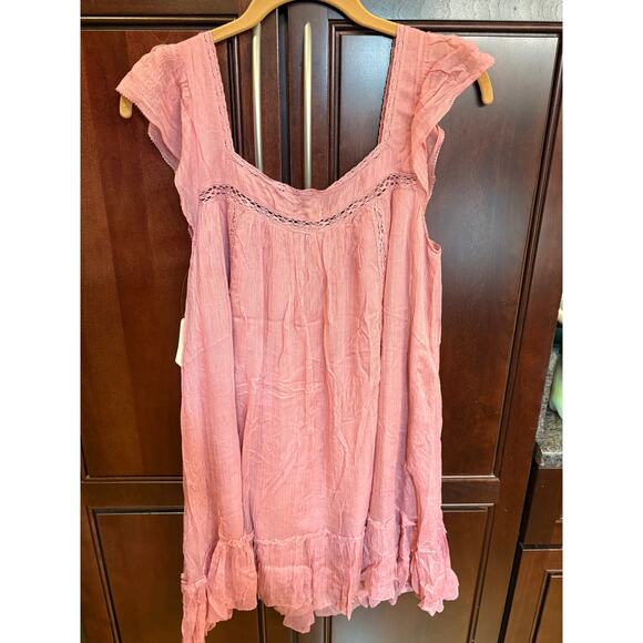 NWT Free People Pink Olivia Gauze Babydoll Dress Size S NWT - Picture 5 of 16